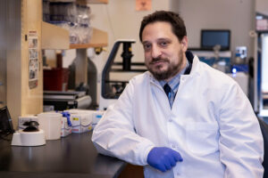 UVA researcher Bradley Gelfand, PhD, in the lab.