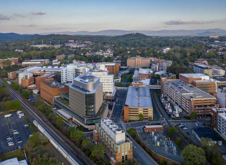 UVA Medical Center arial view