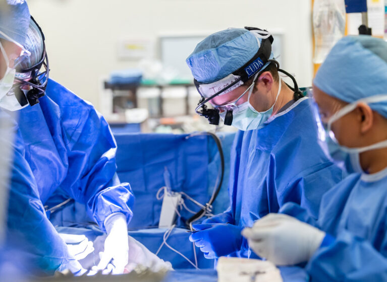 Dr. Teman performs surgery