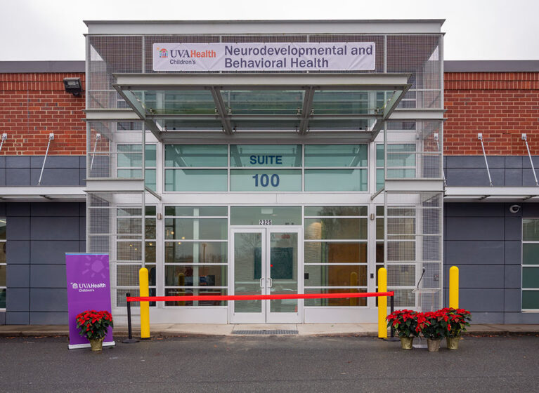 front view of the new UVA Health Children's Neurodevelopmental Clinic
